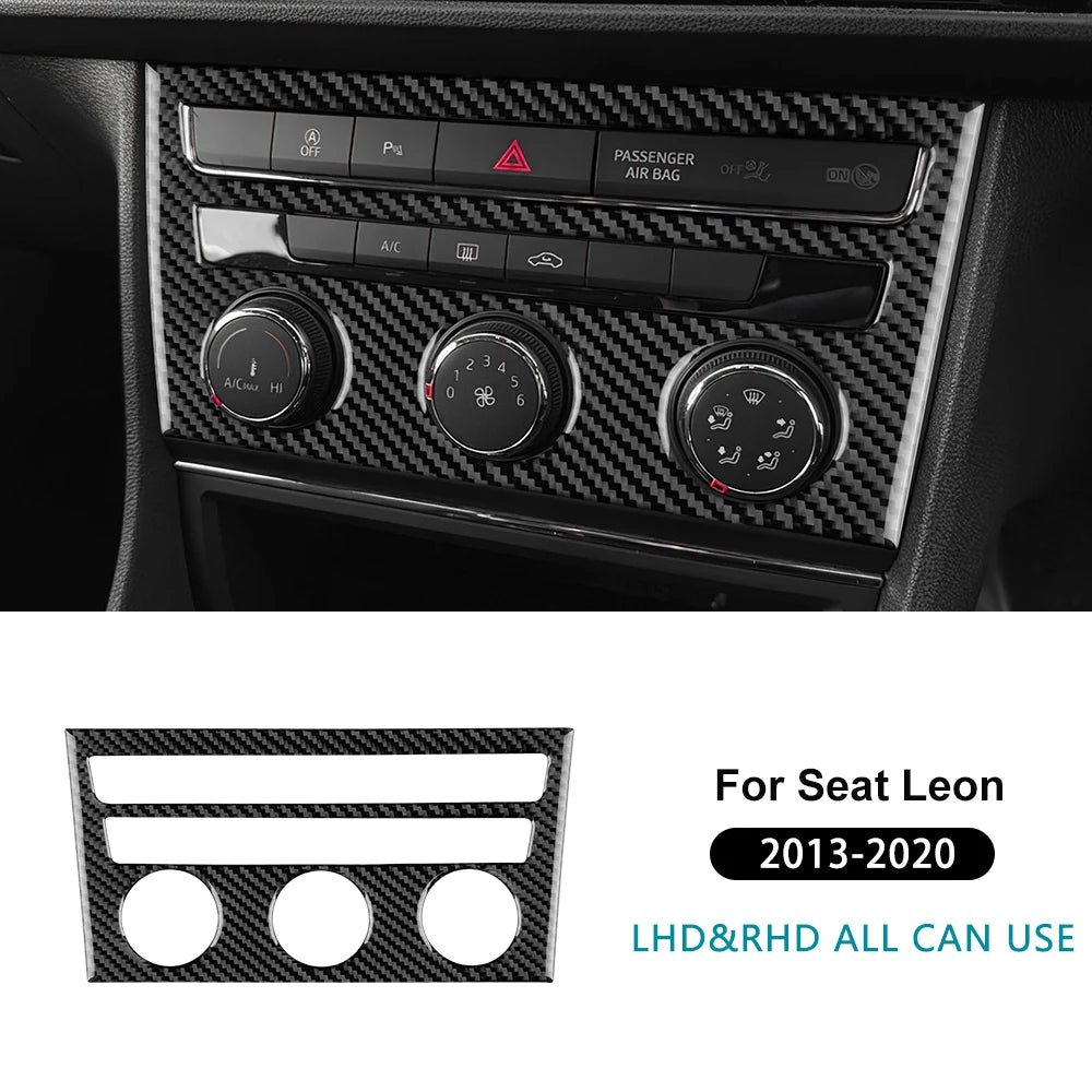 Real Soft Carbon Fiber Sticker For Seat Leon MK3 2013 2014 2