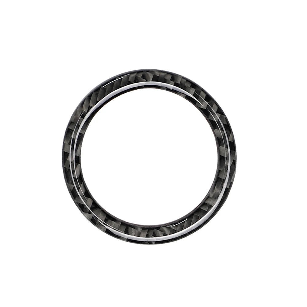 Real Carbon Fiber for Mercedes Benz W204 W205 W212 C E Class Car Engine Start Stop Button Trim Ring Sticker Interior Accessories