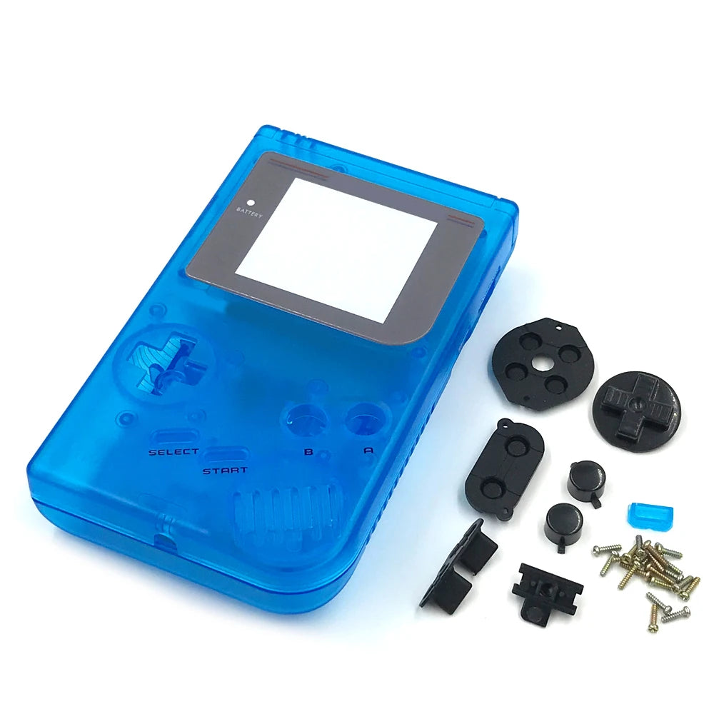 Full Shell Case for GameBoy Classic GB DMG Console Housing W/ Button Screw Rubber Pads Kits Replacement