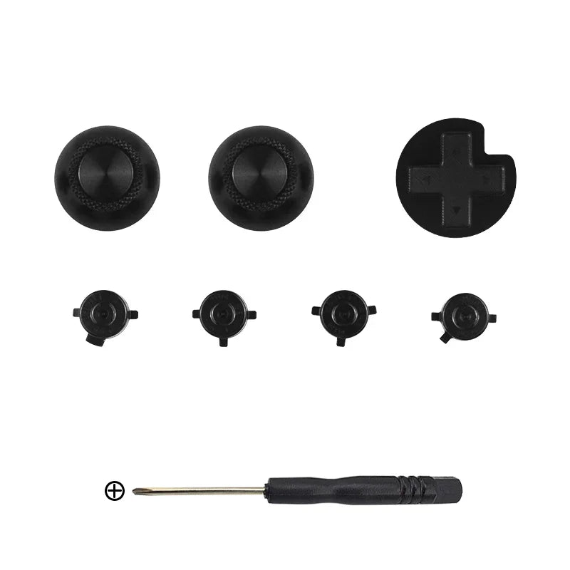 DATA FROG Replacement Thumb Sticks ABXY Buttons Metal Parts for Switch Pro Controller Joystick Repair Kit