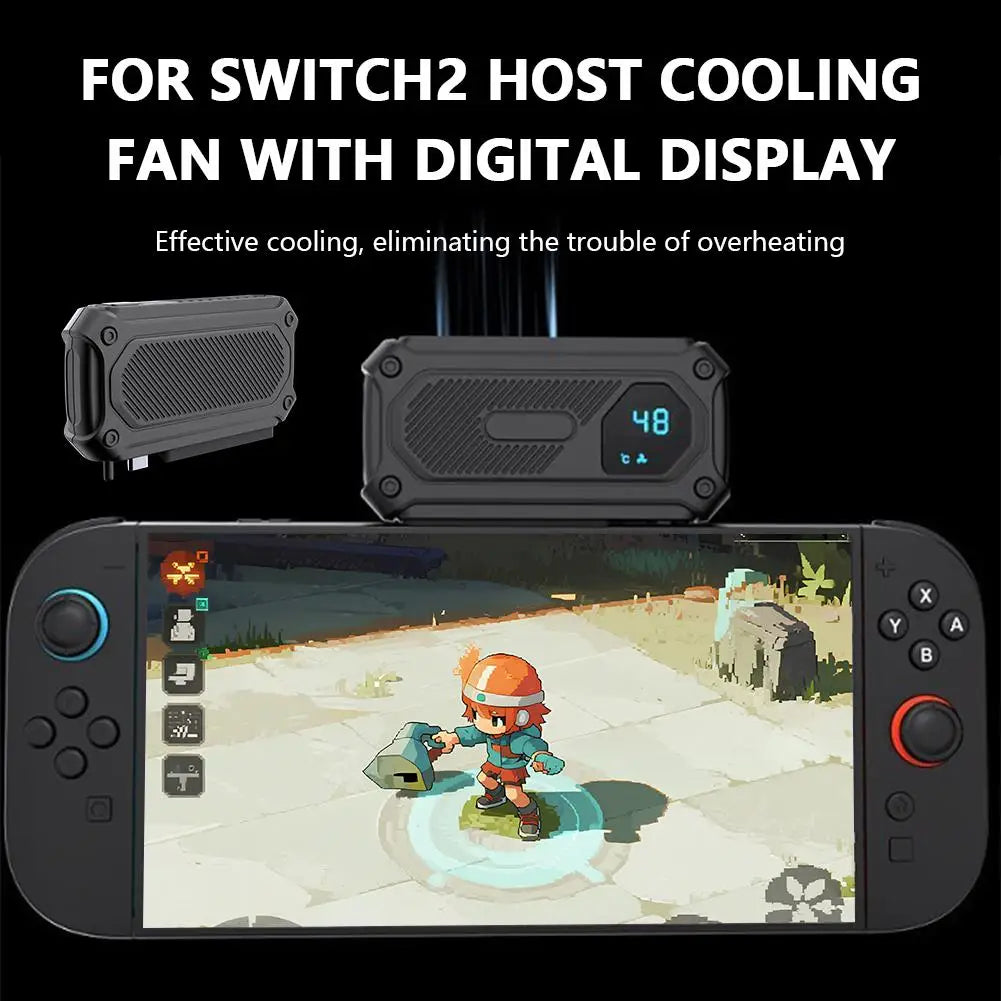 For Switch2 Host Cooling Fan With Digital Display Heat Dissi