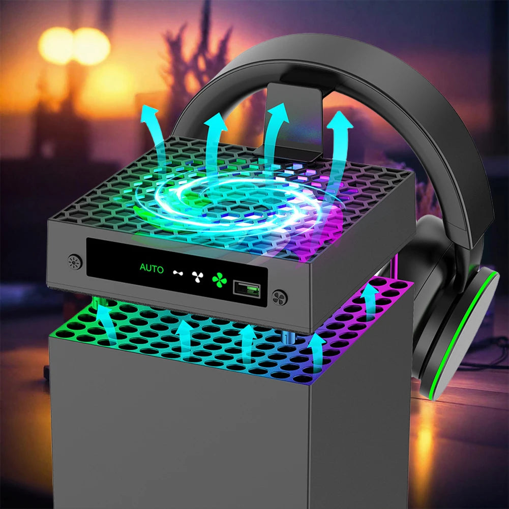 RGB Fan Cooling System 3 Levels Adjustable Speed Heat Dissip
