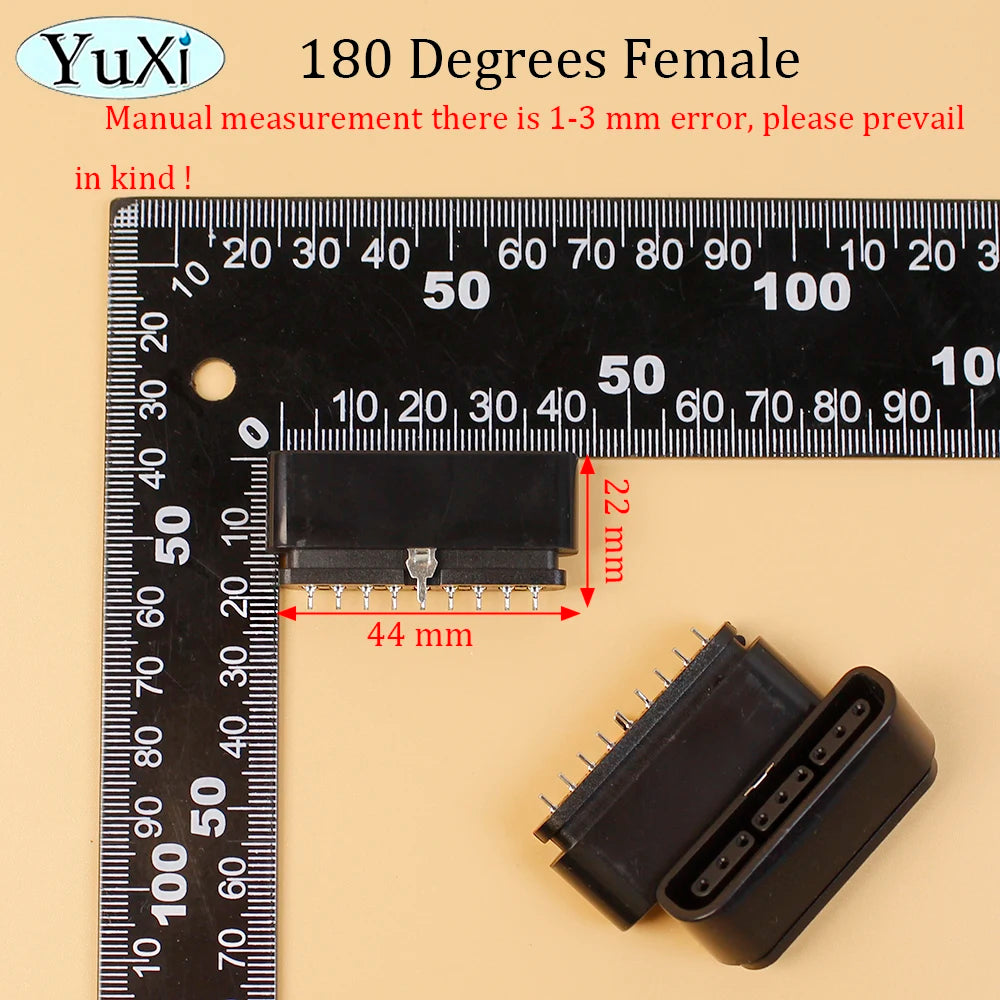 1 Piece For PS2 90 180 Degrees Interface Female Socket 9 Pin
