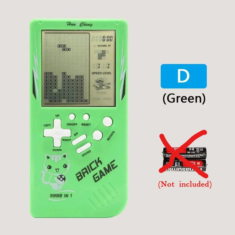 Vintage Brick Handheld Game Console Retro Pocket Gaming Machine Precise Control Buttons Multiple Shell Hues Sharp LCD Panel