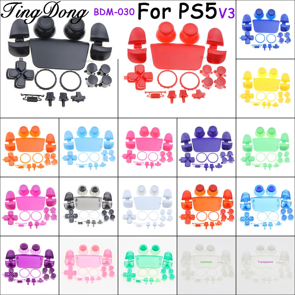 Full Set For PS5 V3.0 BDM-030 Controller Joysticks Cap L1 R1