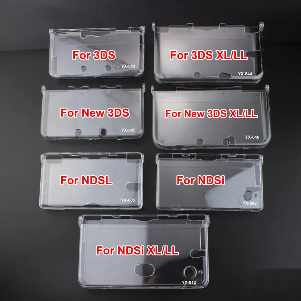 8models 1pc Plastic Clear Crystal Protective Hard Shell Skin