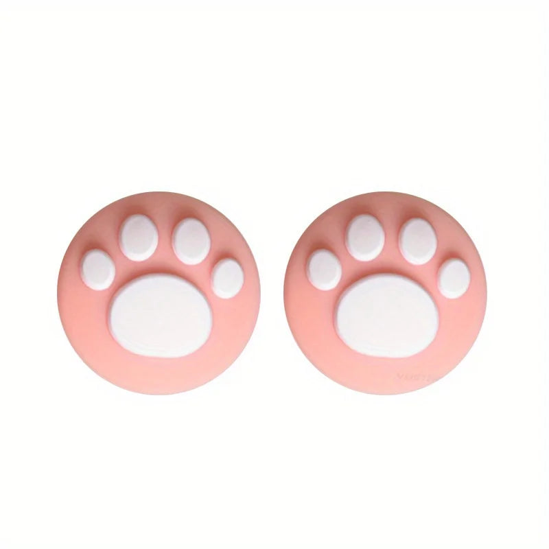 2pcs Cute Cat Claw Design Thumb Grip Caps Thumb Grips Analog Stick Cover Joystick Cap Soft Silicone Cover Compatible with Ninten