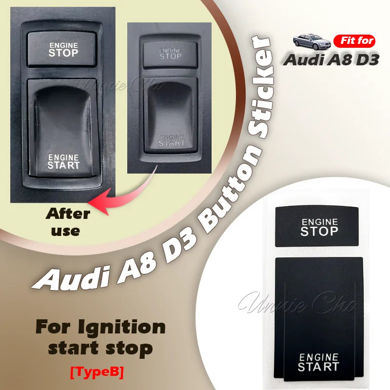 For Audi A8 D3 4E Interior Button Decals 2004 to 2009 For Audi S8 D3 Accessories Refinishing Worn MMI Panel Central Door Lock