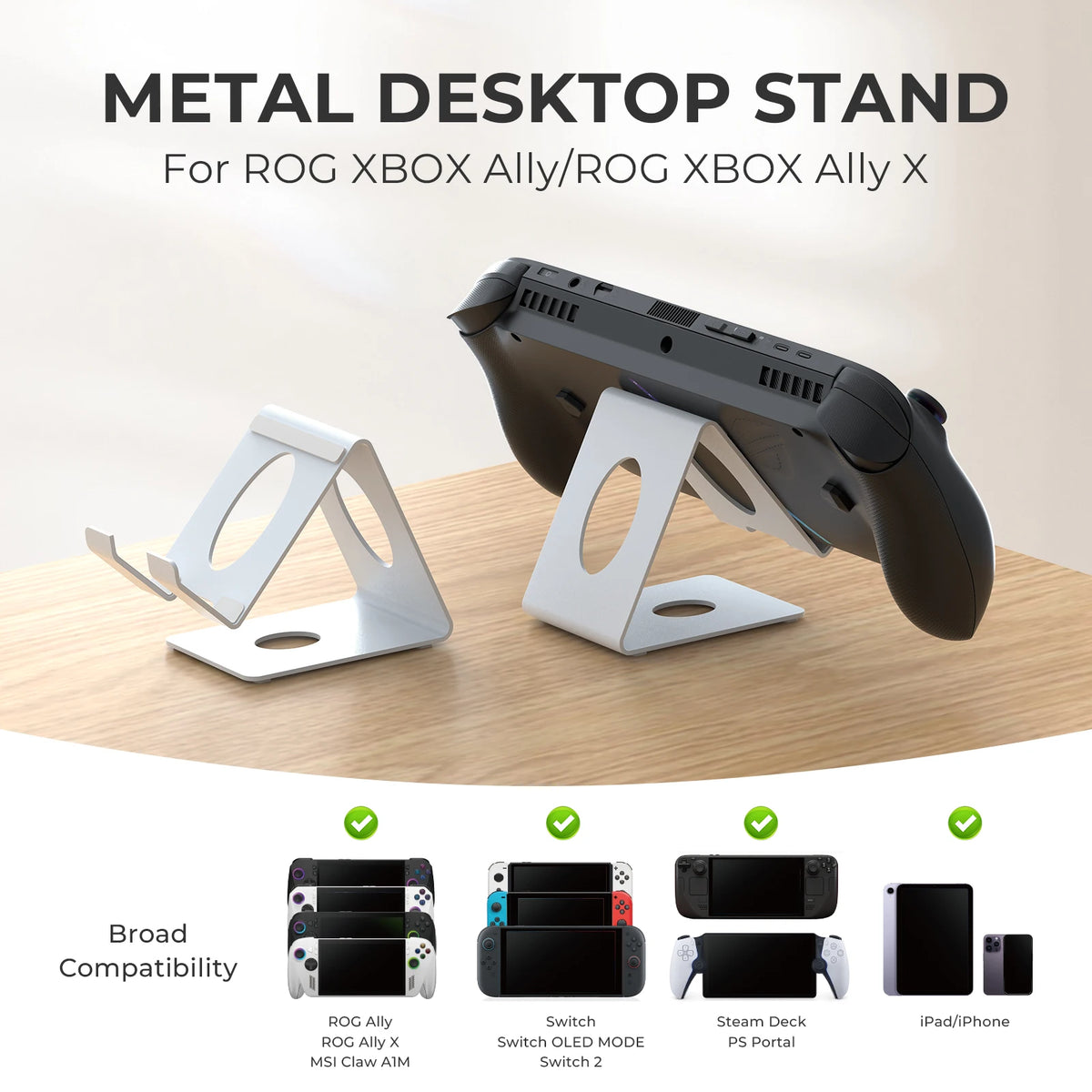 JYS-X155 Metal Desktop Stand for ROG Ally / Xbox Series X / 