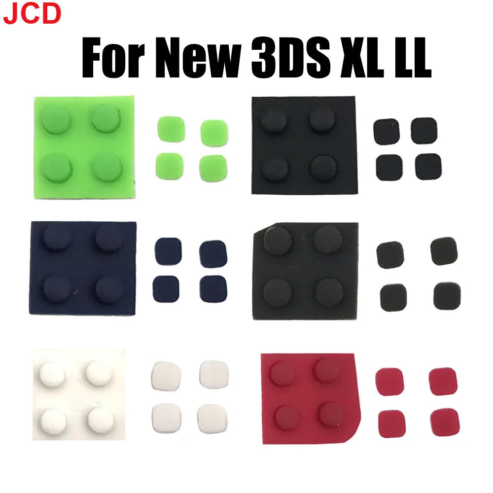 JCD For New 3DS XL Console Front Back Screw Rubber Feet Cove