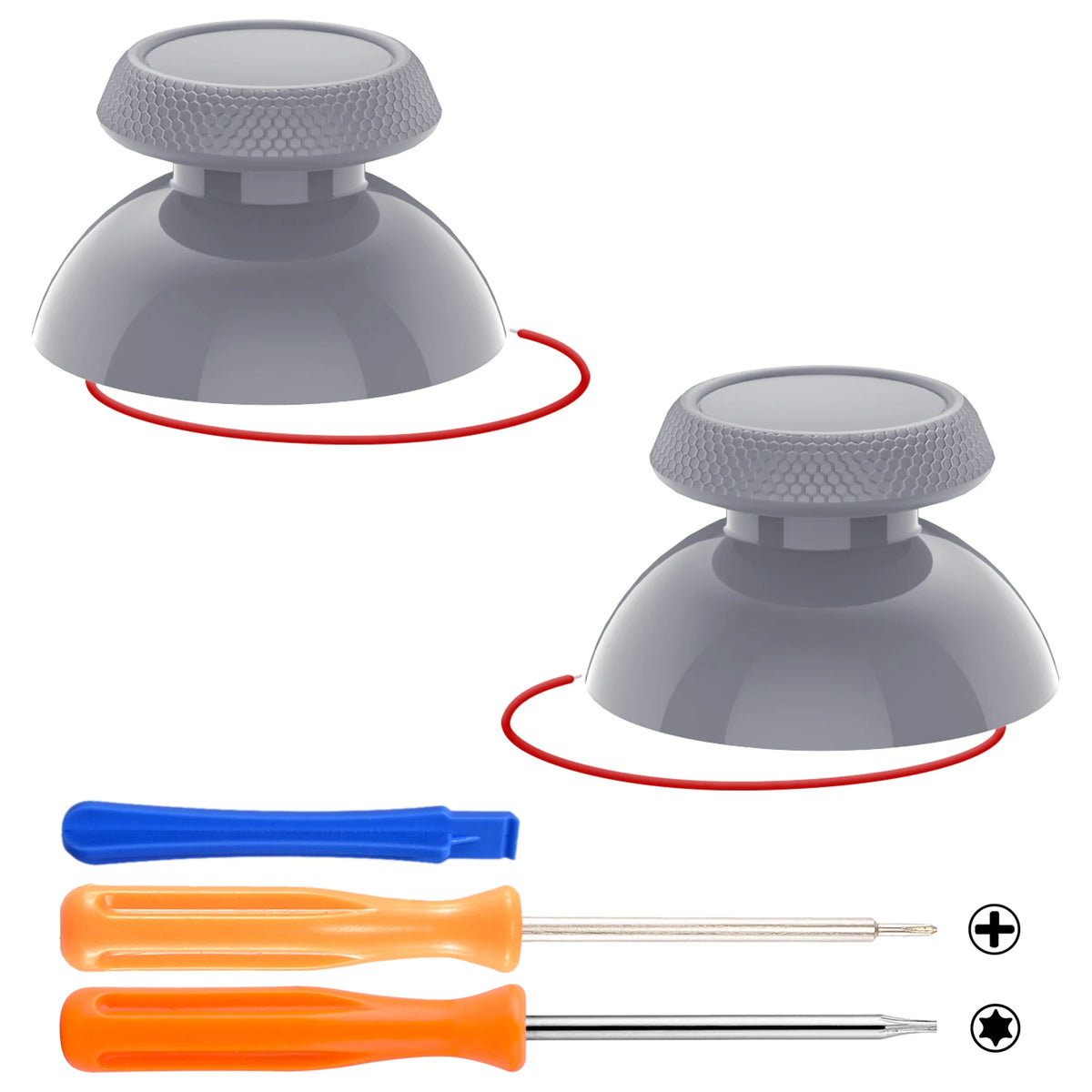 eXtremeRate Replacement Thumbsticks for Steam Deck LCD Analog Stick Joysticks Repair Kit for Steam Deck OLED - Black