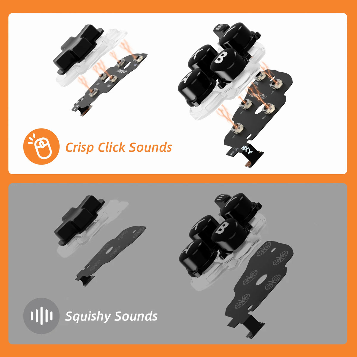 eXtremeRate Face Clicky Kit for Steam Deck OLED Handheld Con