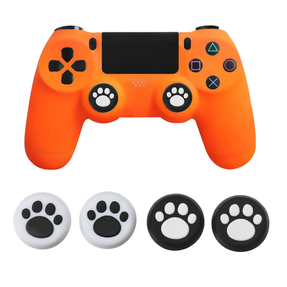 4 pcs Silicone Analog Thumb Sticks Grips for Sony PlayStatio