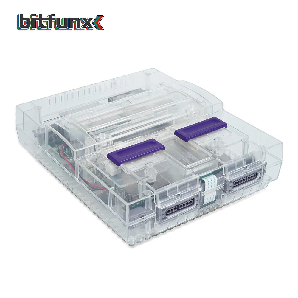 Bitfunx SNES Replacement Shell Transparent Case for Nintendo