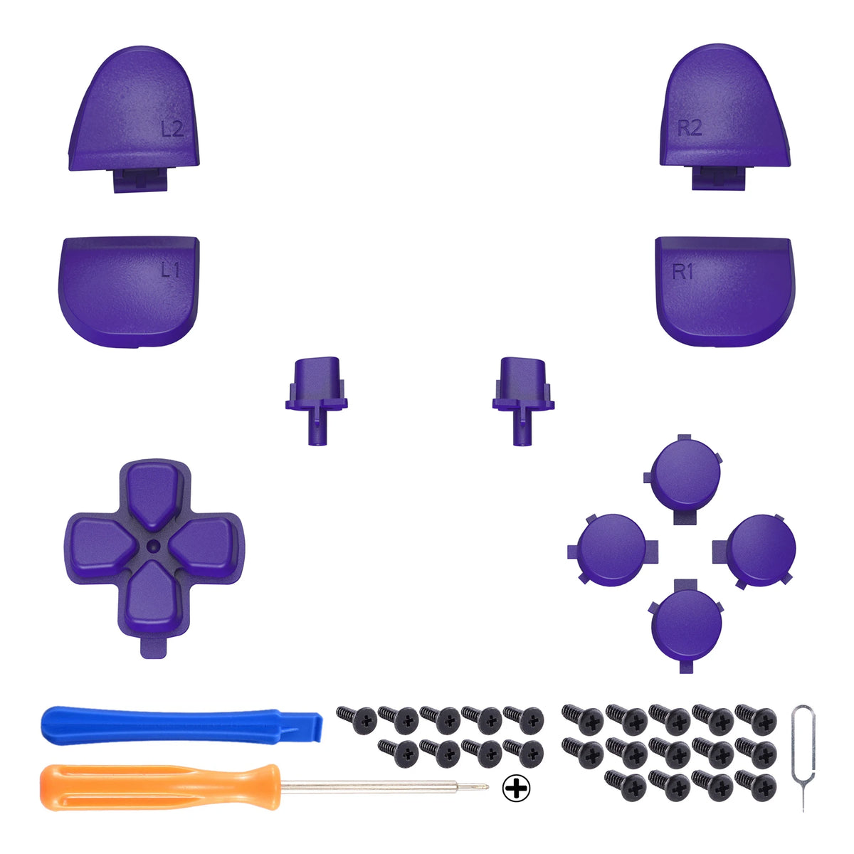 eXtremeRate Replacement D-pad R1 L1 R2 L2 Triggers Face Buttons Full Set Buttons For ps5 Controller BDM-030/040/050/060