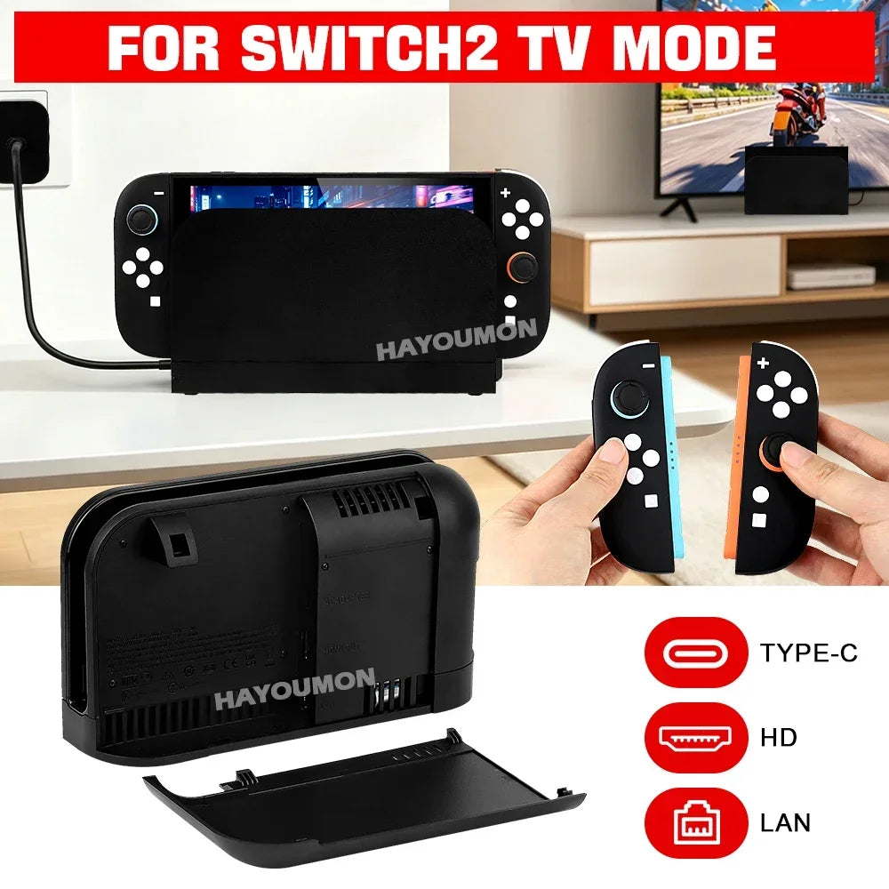 New Black TV Dock Charger Station Stand For Switch 2 Chargin