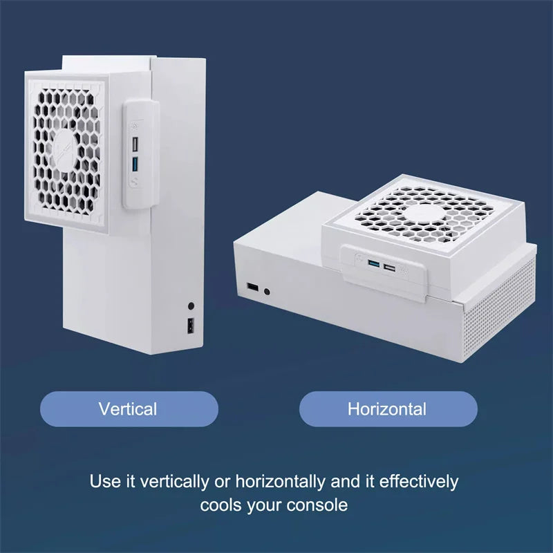 LED Cooling Fan Atmosphere Light 3 Gears Adjustable 5V 2.4A 