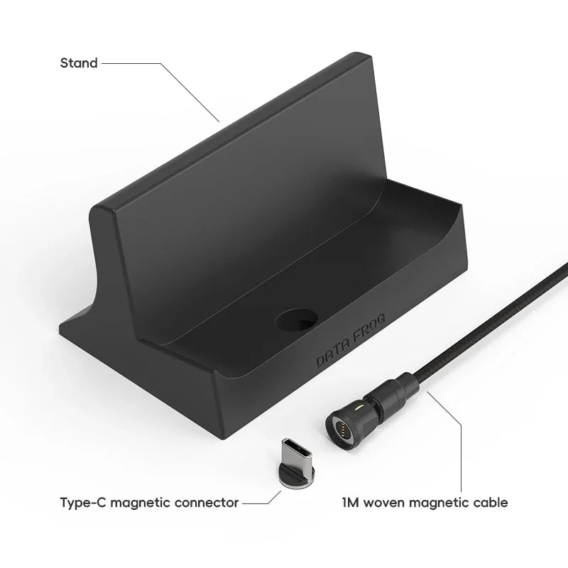 Data Frog R36S Charging Dock Stand Magnetic Type-C Desktop Charger Base for Retro Handheld Game Console