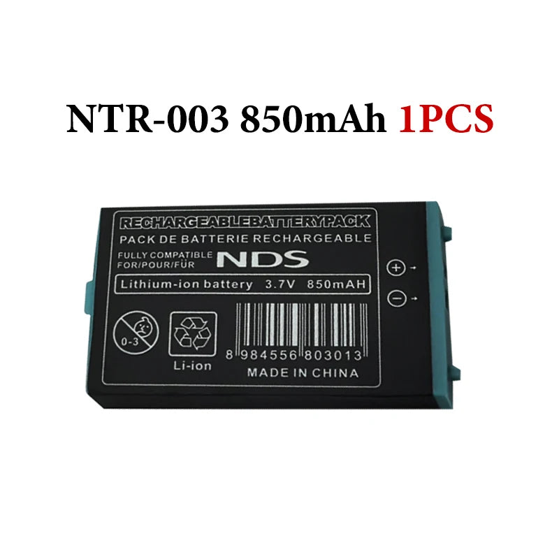 NTR-003 NTR003 Battery 3.7V 850mAh Rechargeable Lithium Ion Batteries for Nintendo NDS Game Console Replacement Batteries