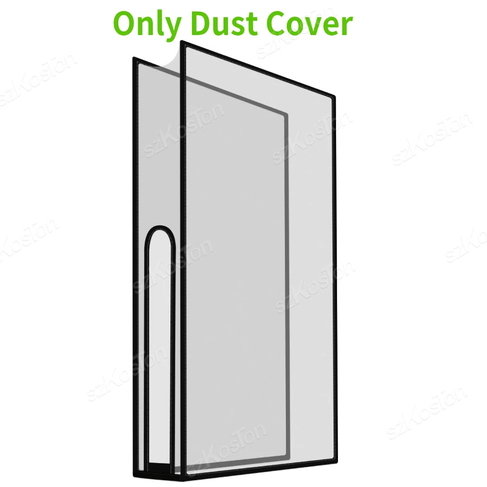 Translucent Dust Cover for PS5 Pro Console Digital Edition & Disc Edition Vertical Position Anti Scratch Dustptoof Case