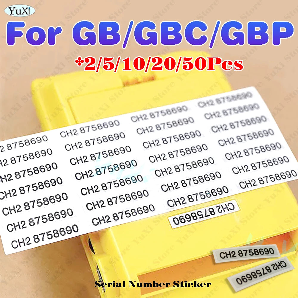 Serial Number Sticker Back Shell Label For GB GBC GBP For Ga