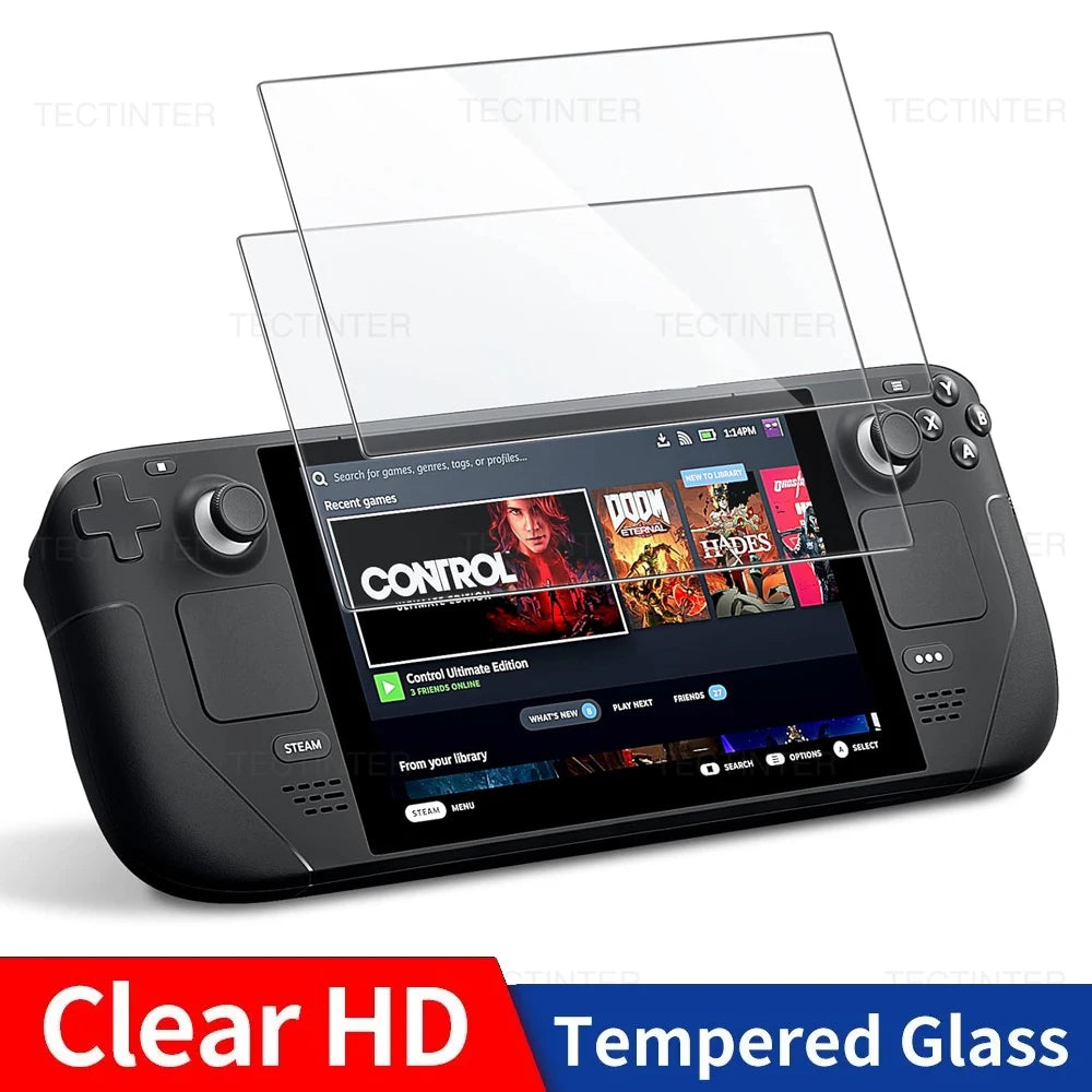 2 Packs Tempered Glass for Valve Steam Deck Console 9H Scree