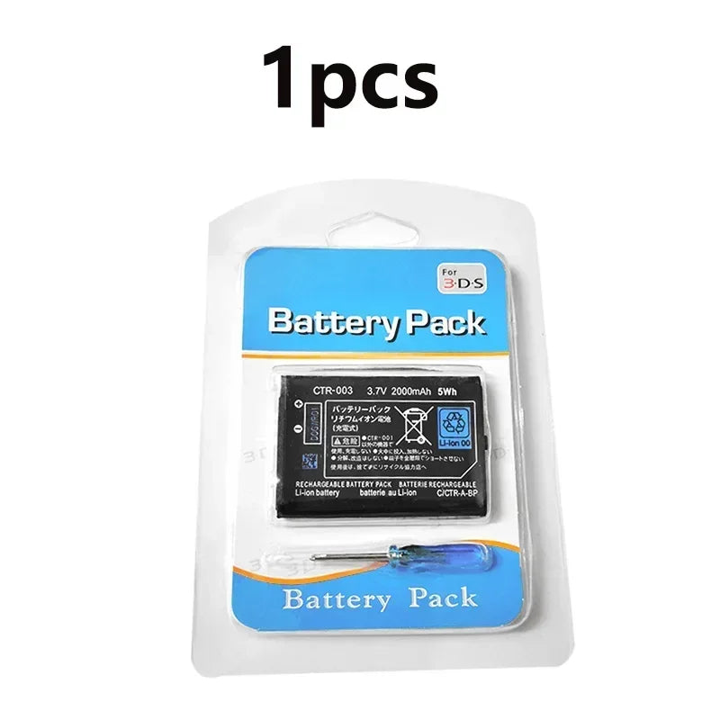 CTR-003 2000mAh High Capacity 3.7V Rechargeable Lithium Built-in Cell Replacement Battery for Handheld Game Console Controller