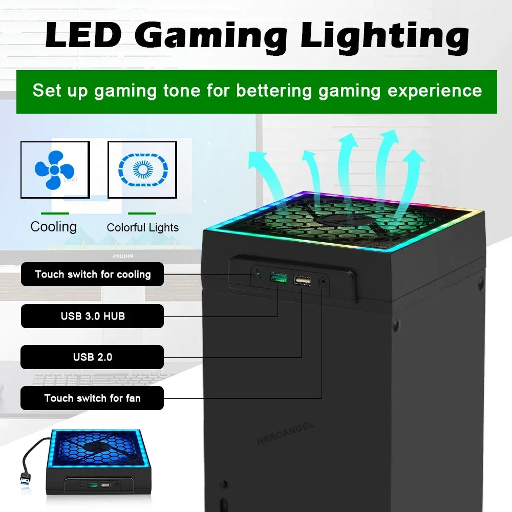 For XSX Top Cooling Fan For Xbox Series X Console with Color