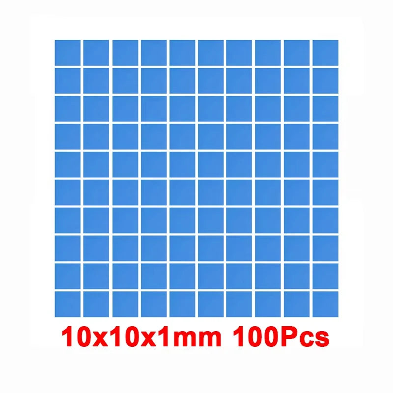 RGEEK 6W/M.K GPU CPU Heat Sink 100mm 100mm Cooling Conductive Silicone Pad Heat Sink Thermal Pad for Computer Desktop Accessory