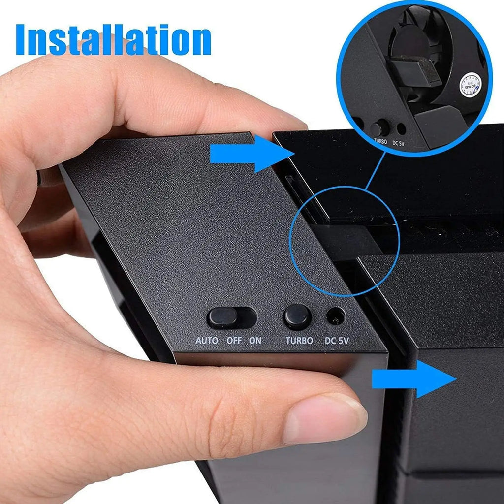 Cooling Fan Fit for Sony PS4 USB External Turbo Temperature 