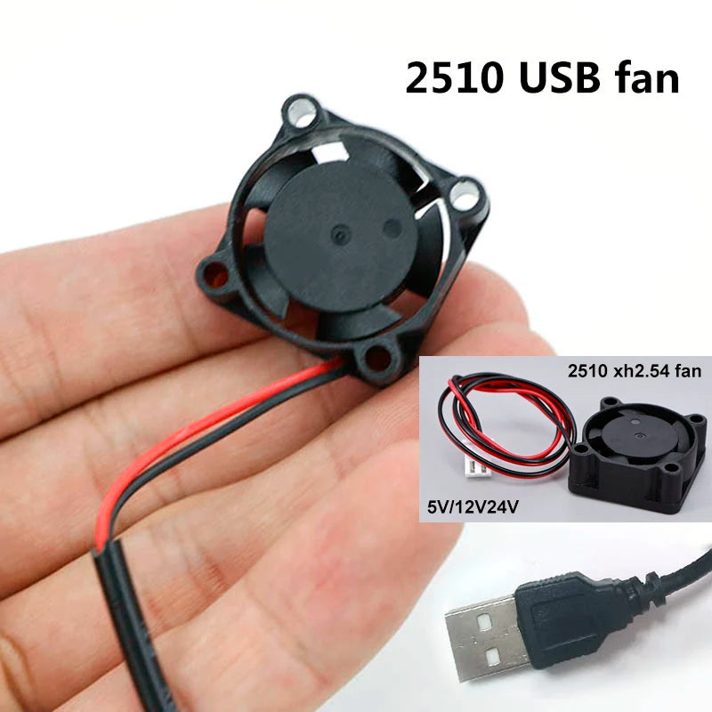 2.5cm DC 5V USB Fan 2510 PC Computer Case Cooler 25mm Brushl