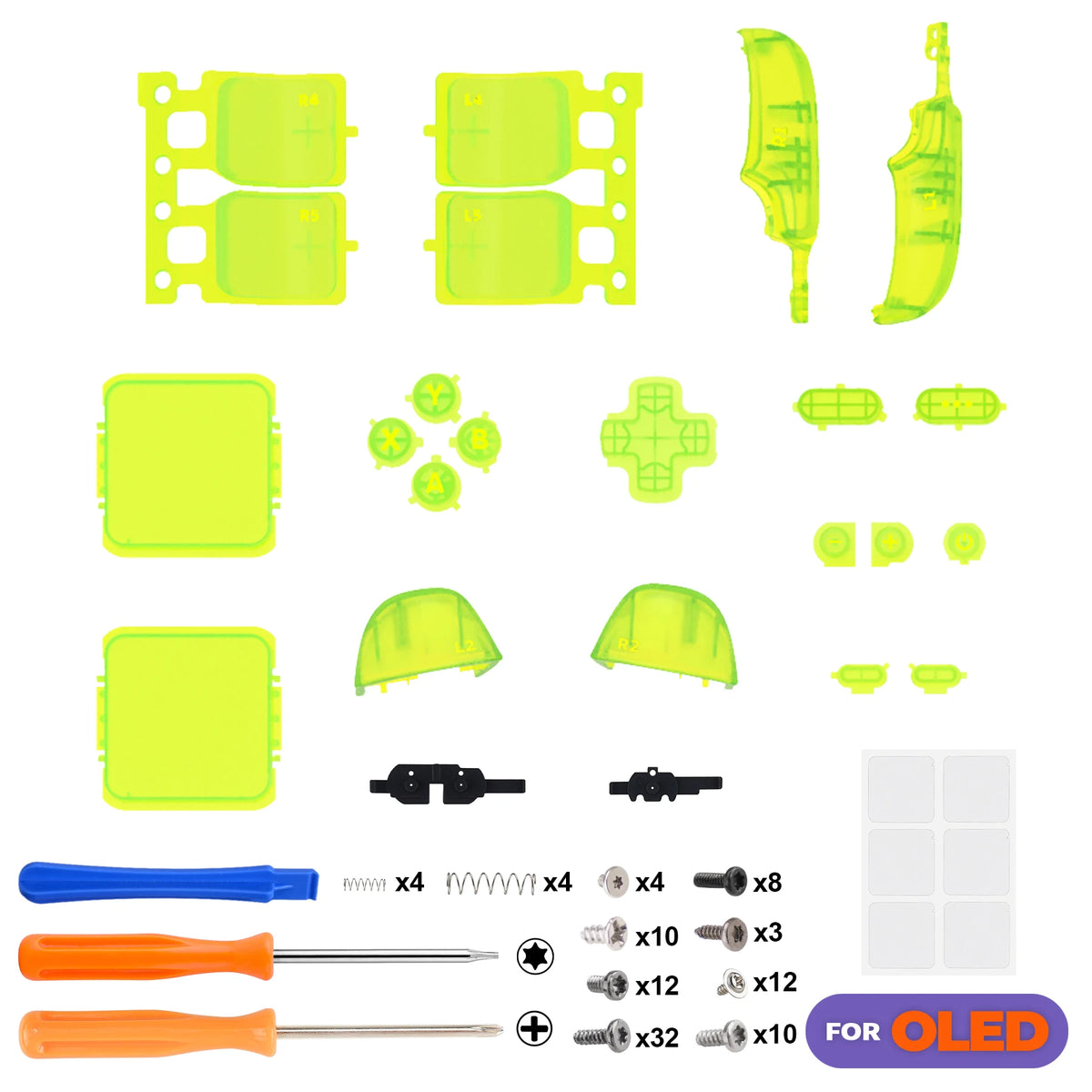 eXtremeRate Replacement Full Set Buttons for Steam Deck OLED DIY Custom ABXY D-pad Trackpad Bumpers Triggers Buttons with Tools