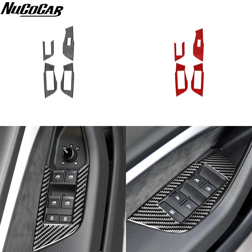 For Adui A6 A7 C8 2019-2024 Carbon Fiber Door Window Lift Bu
