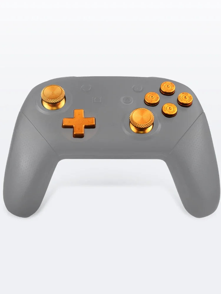 DATA FROG Replacement Thumb Sticks ABXY Buttons Metal Parts 