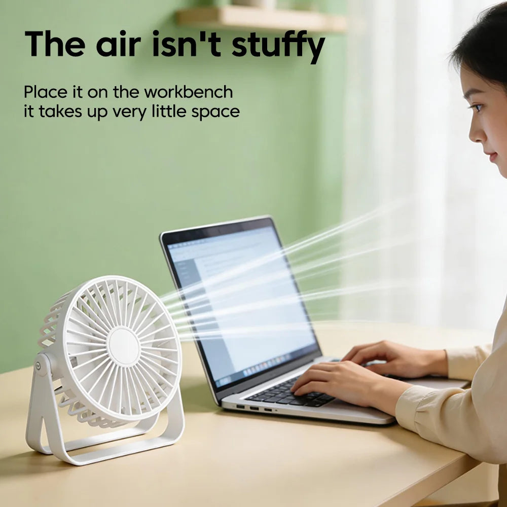 Desk Fan Portable Mini USB Rechargeable Fan Ultra Quiet Suit