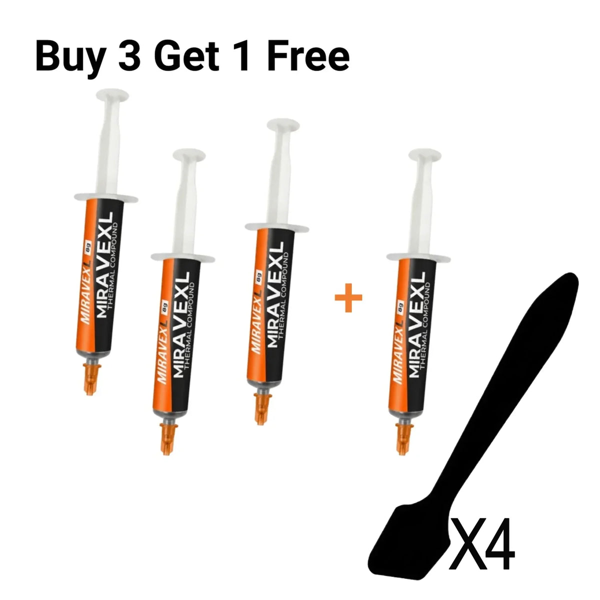 MIRAVEXL 8g Non-Conductive Thermal Paste Safe Cooling Heatsink Compound For CPU GPU PC Console Repair & Heat Dissipation + Tools