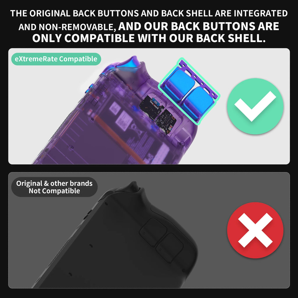eXtremeRate Replacement Full Set Buttons for Steam Deck LCD 