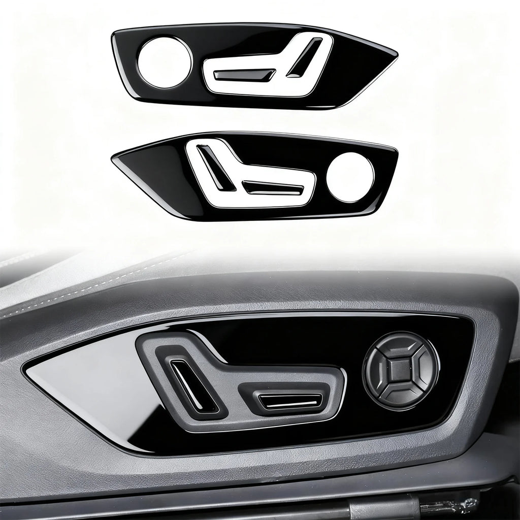 For Audi Q6 Q4 Q4e-tron Q3 A3L 2019-2025 Carbon Fiber Seat Adjustment Button Panel Cover Car Interior Accessories Sticker