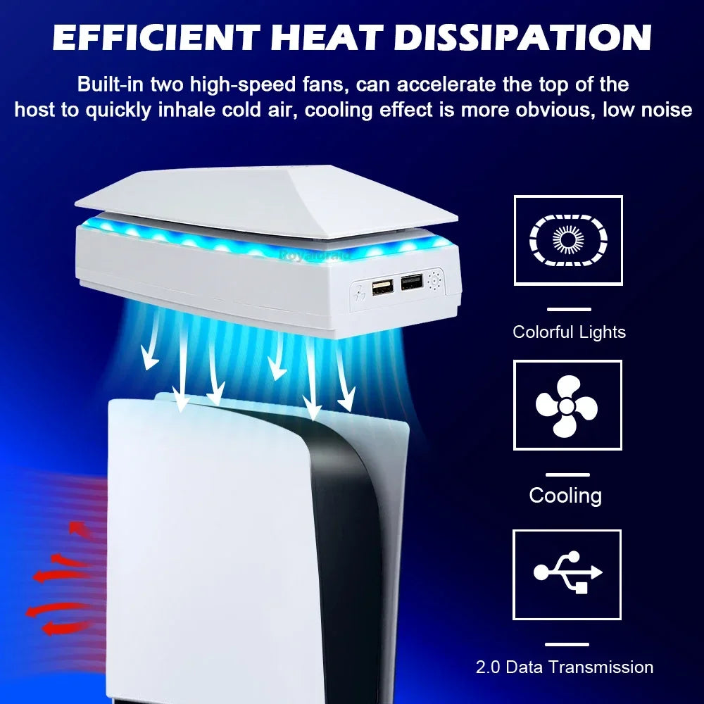 Top Cooling Fan for PS5 PRO Top Cooling System Game Cooler S