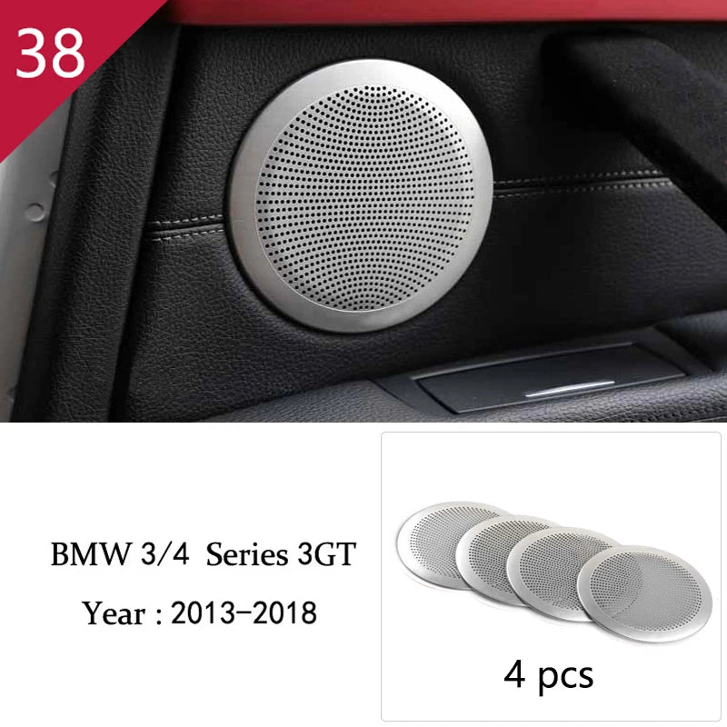 For BMW 3 4 Series 3GT F30 F32 F34 Car Styling interior Gearshift AC CD button Panel Door Armrest Decoration Cover Trim Sticker
