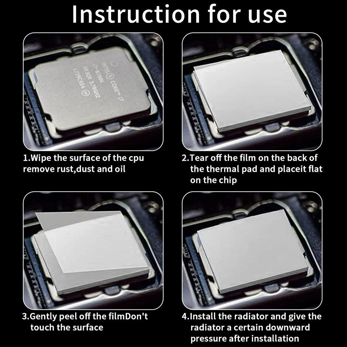 LDPCSJ 24W/Mk Thermal Pad for GPU CPU Radiator Cooling Condu
