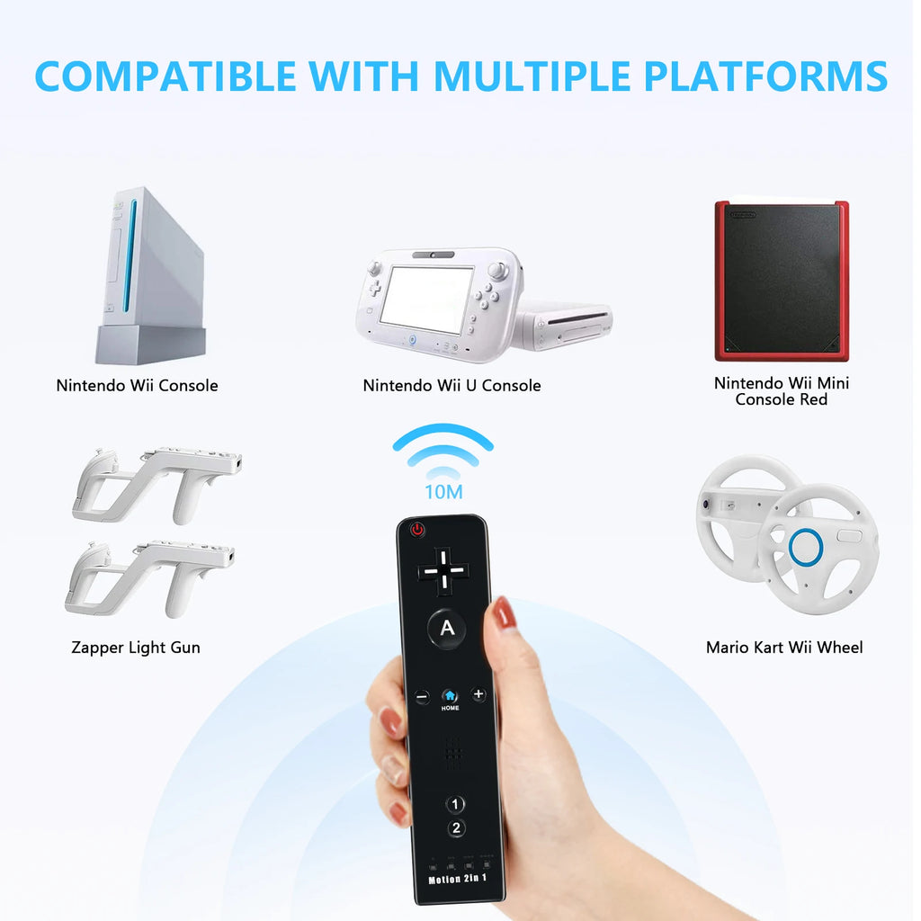 Compatible with Nintendo Wii & Wii U Game Gamepads Nunchuck 