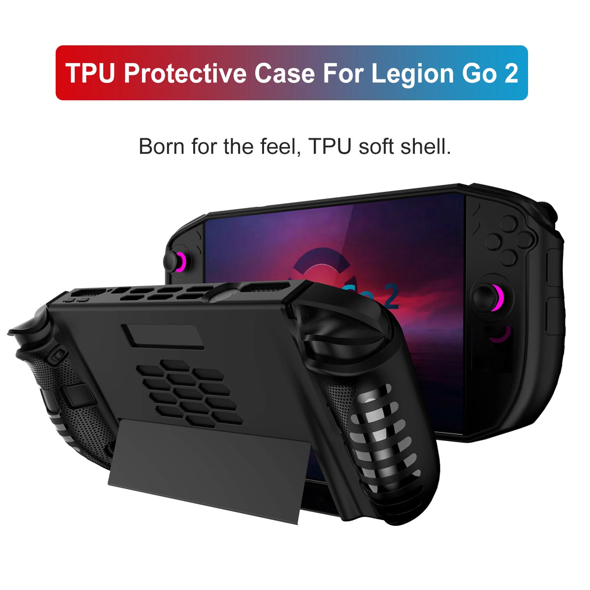 TPU Case for Lenovo Legion Go 2 Anti-Slip Ergonomic Grip Gam