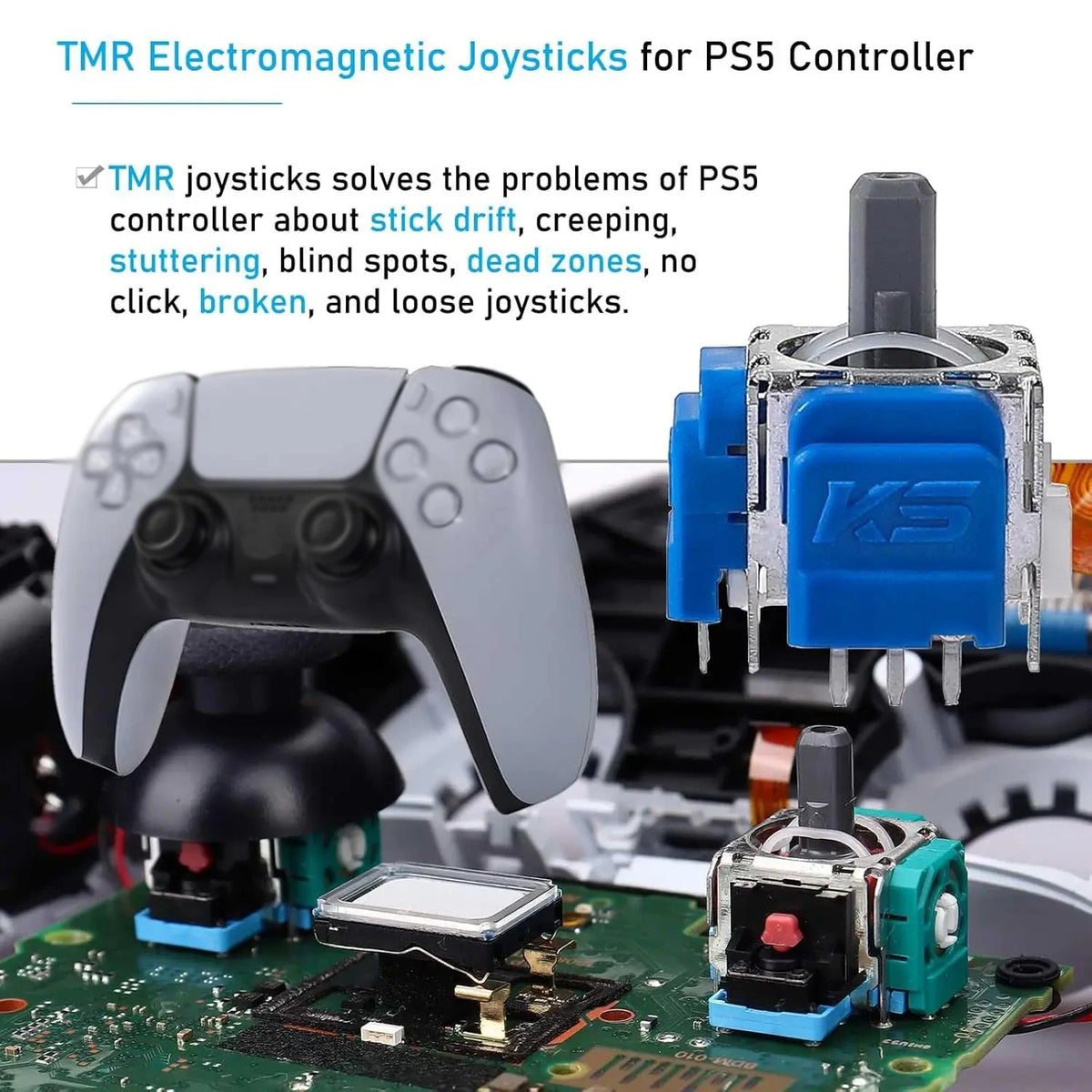 10-Pack TMR Electromagnetic Hall Effect Joystick Replacement