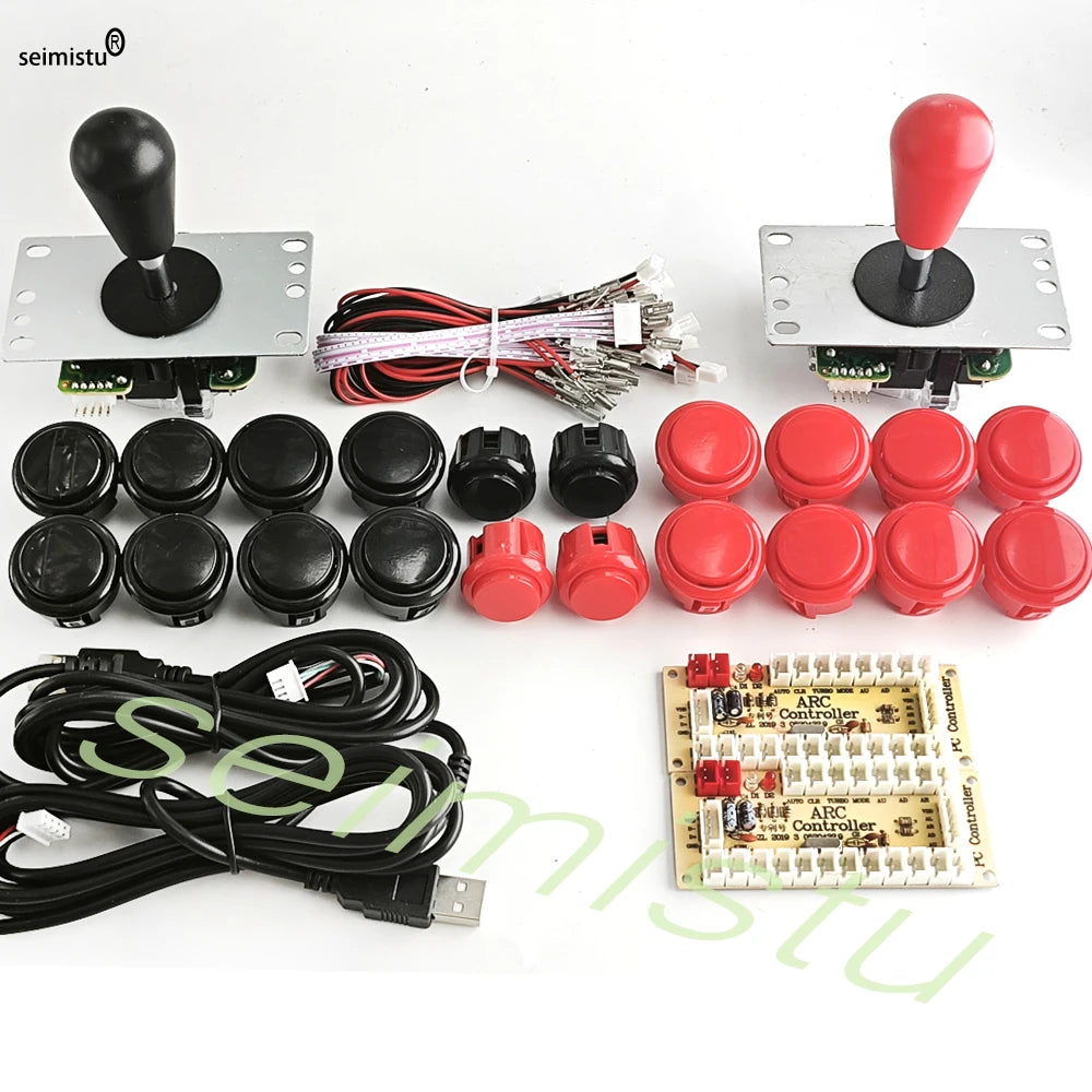 Copy SANWA Kit Game Machine Arcade Console DIY Kit Push Buttons For PC Raspberry Pi Zero Delay USB Board Controller