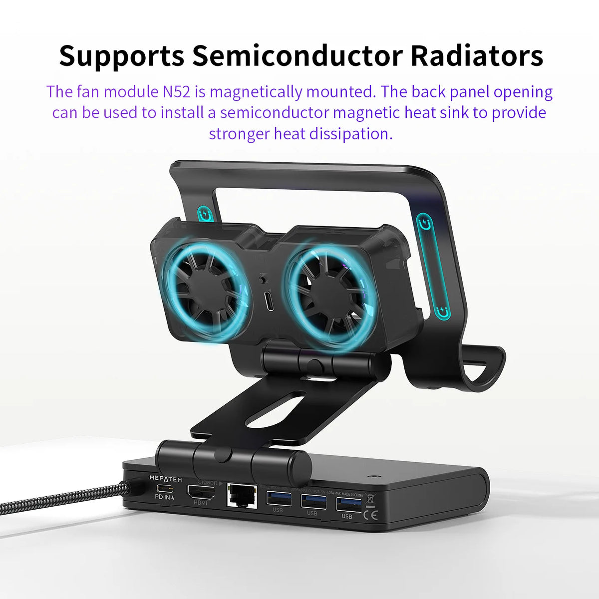 100W Switch 2 Docking Station with Dual Cooling Fan 4K 60Hz 