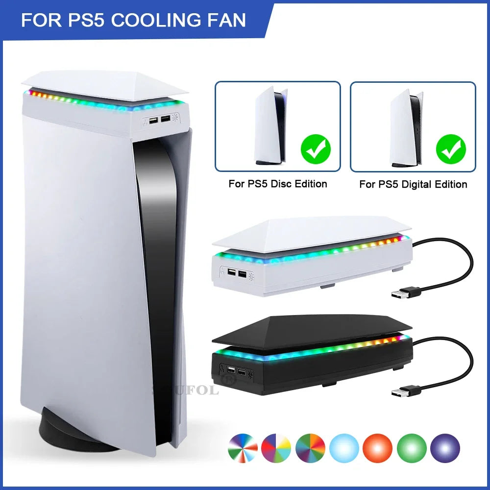 Upper Cooling Fan for PS5 Console Base Game Cooler Stand Bra