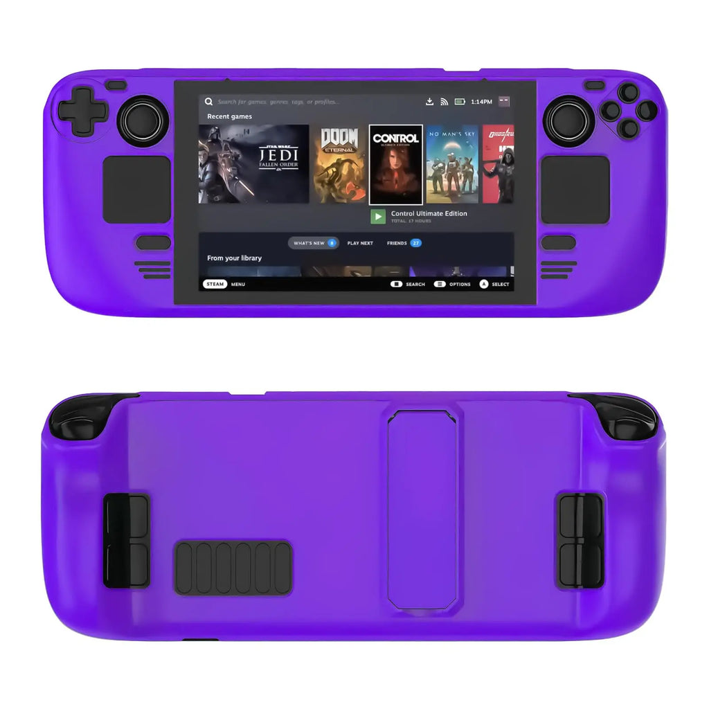 For Steam Deck LCD (2022) Steam Deck OLED (2023) Case with Kickstand Designed for Steam Deck Cases TPU and PC Protective Sle