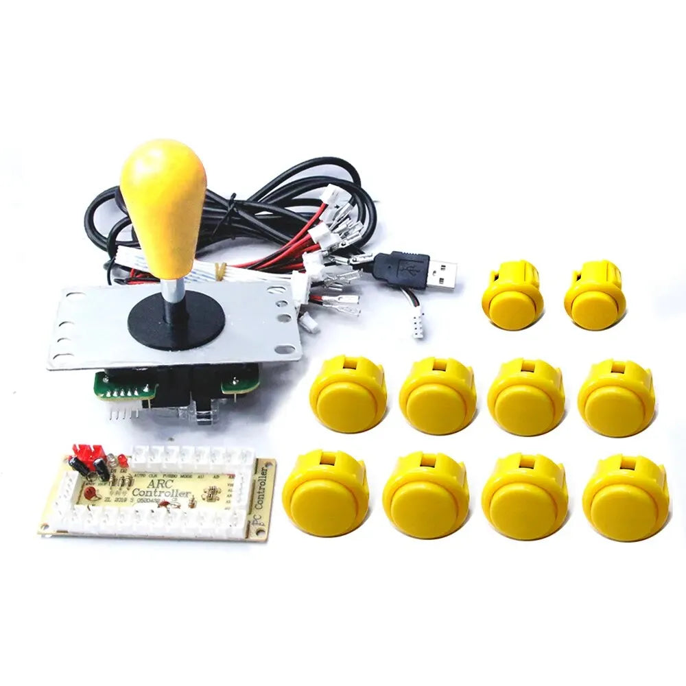 Copy SANWA Game Machine Arcade Console DIY Kit 8 Way Joystick Push Buttons For PC Raspberry Pi Zero Delay USB Board Controller