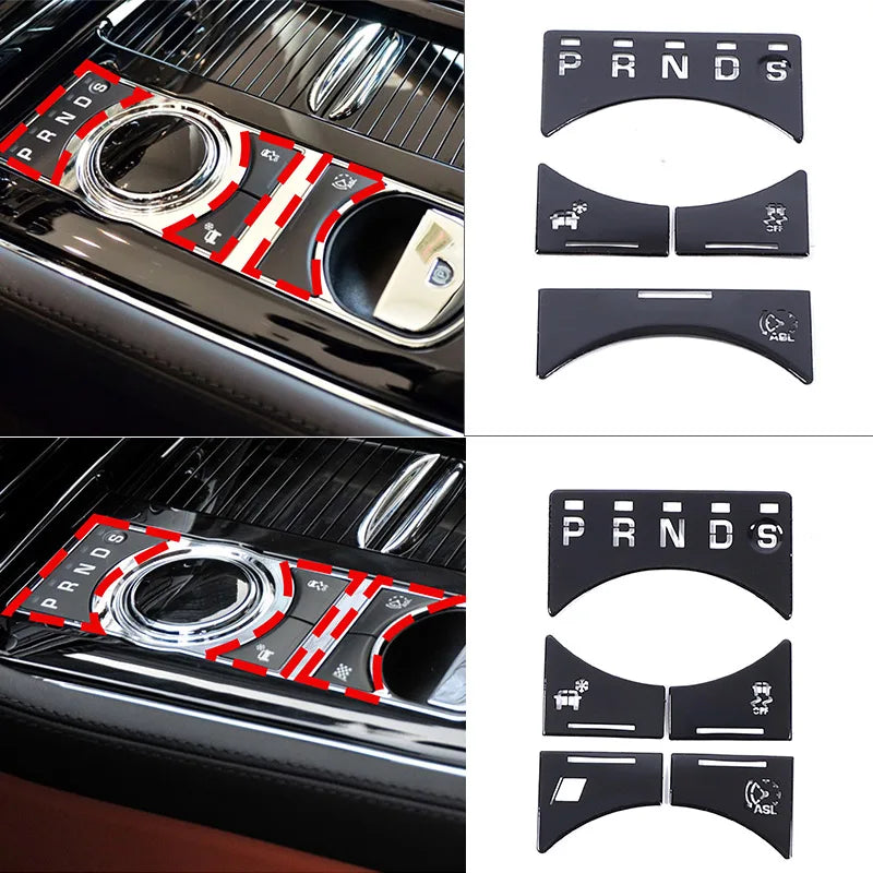 For Jaguar XF XJ 2010-2019 Black Button Stickers Black Cover